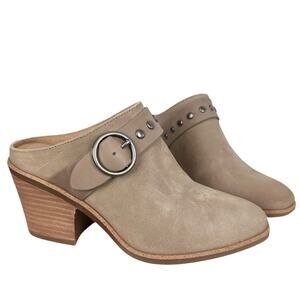 Sofft Corey Belted Clog in Cashmere Suede, Size 6